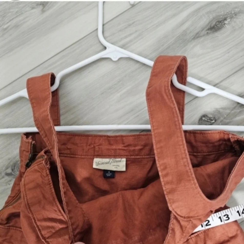 Square-Neck Midi Dress in Rust Sz 4 - Picture 10 of 10